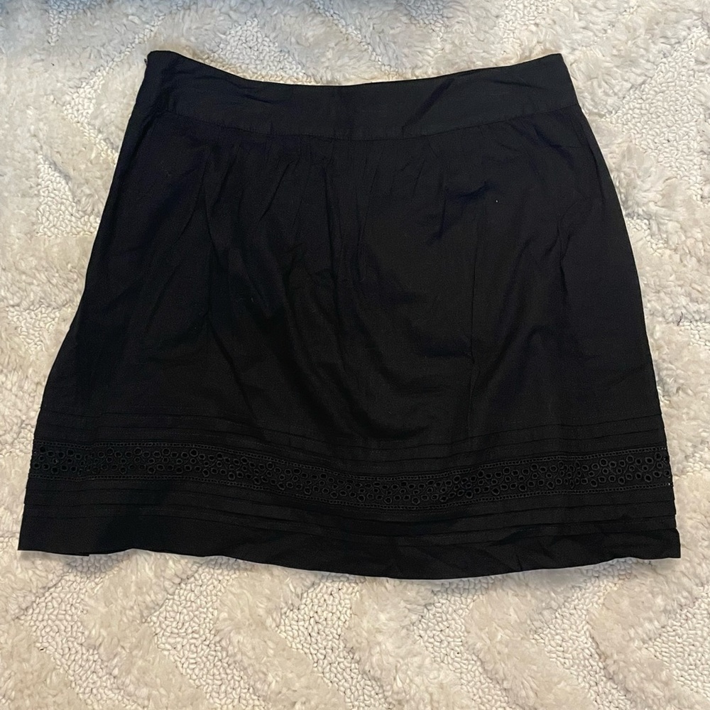 Black eyelet skirt